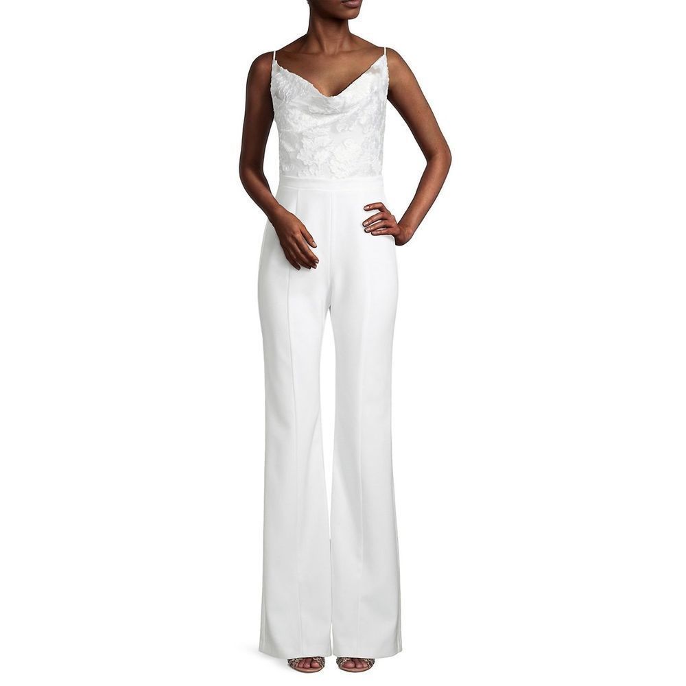 NWT Black Halo Salem Tailored Cowlneck Jumpsuit $390